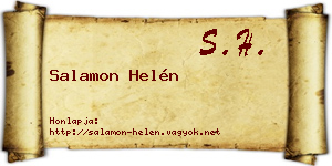 Salamon Helén névjegykártya